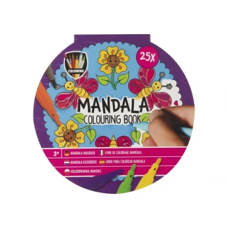 Moxy Βιβλίο Ζωγραφικής Στρογγυλό 25 Σχέδια Φ15cm Mandala I