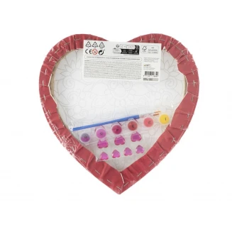 Moxy Ζωγραφική με Νούμερα Τελάρο Καρδιά 29x29,5cm Λουλούδια