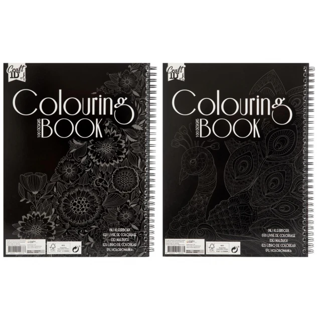 Craft ID Anti-Stress Colouring Book Σπιράλ 100 Σχέδια 21x28cm Παγώνι