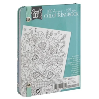 Craft ID Σκληρόδετο Anti-Stress Colouring Book 100 Σχέδια Α6 (12x16cm) Λουλούδια