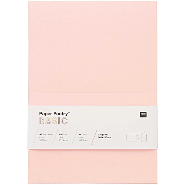 Rico Design 10 Κάρτες Α6 (14,8x21cm) Pink