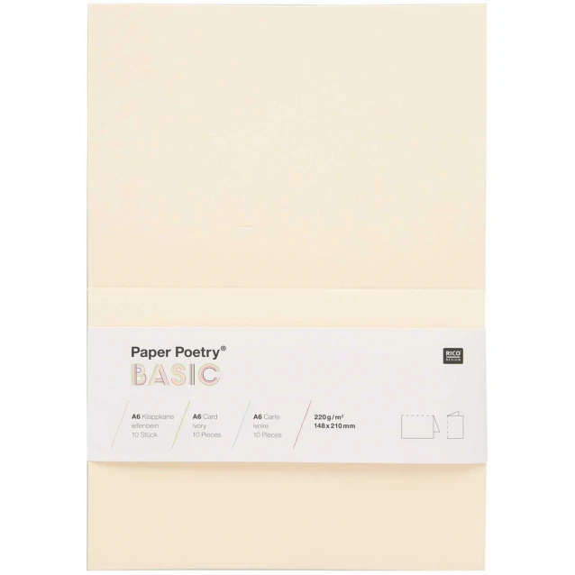 Rico Design 10 Κάρτες Α6 (14,8x21cm) Ivory