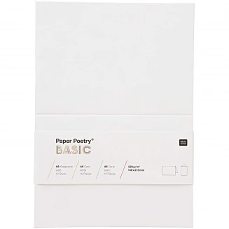 Rico Design 10 Κάρτες Α6 (14,8x21cm) White