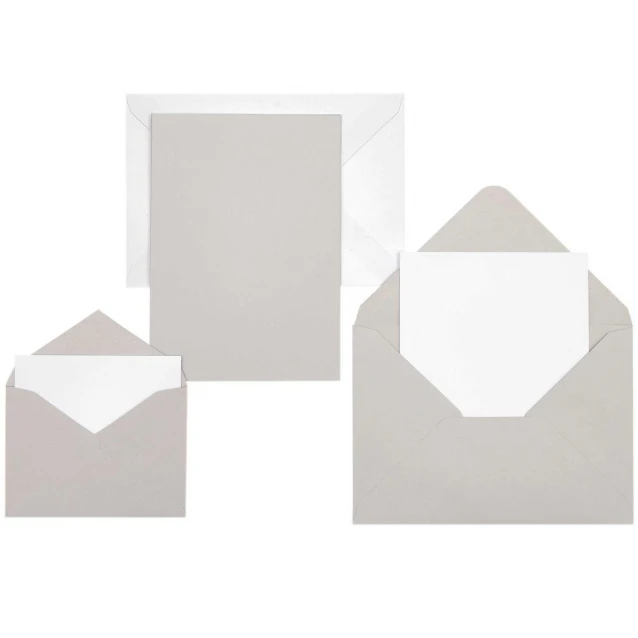 Rico Design Σετ 18 Κάρτες/Φάκελα C7/A7 White/Grey FSC