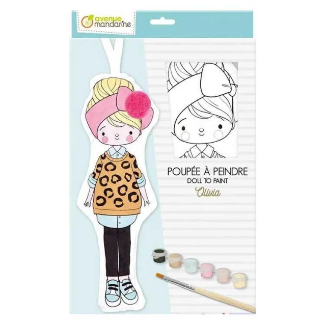 Avenue Mandarine Κούκλα Υφασμάτινη για Ζωγραφική 30cm Olivia