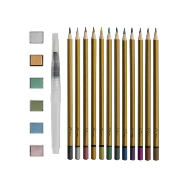 Nassau Κασετίνα Mixed Media 19 τεμαχίων σε Μεταλλικές Αποχρώσεις