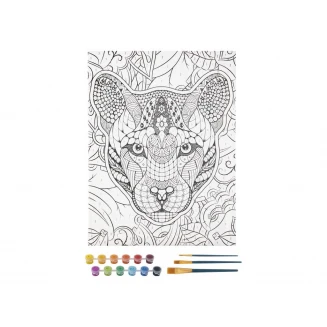Moxy Ζωγραφική με Νούμερα Τελάρο 30x40cm με 12 Χρώματα & 3 πινέλα Tiger