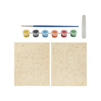 Moxy Κατασκευάστε & Χρωματίστε Ξύλινο Ελικόπτερο