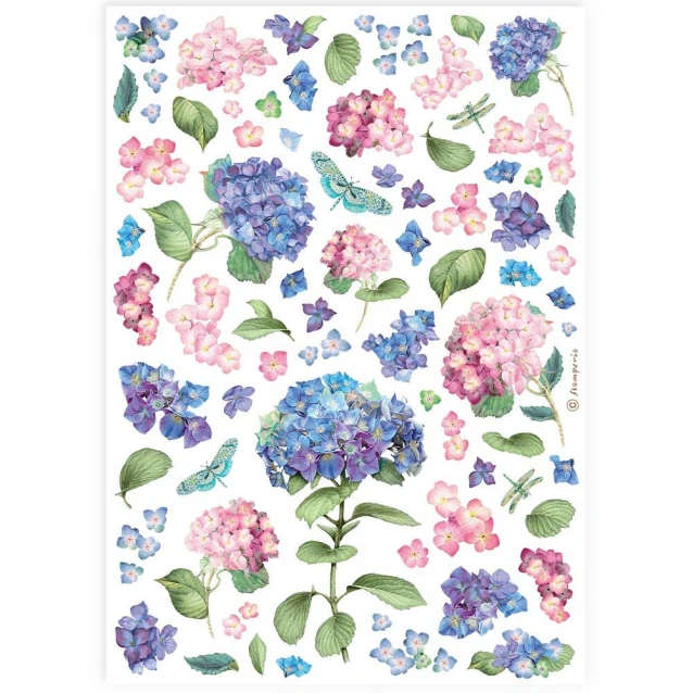Stamperia Ριζόχαρτο Decoupage A4 (21X29,7cm) Hortensia