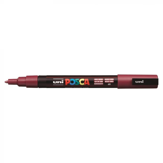 Posca Μαρκαδόρος PC-3M Λεπτό 0,9-1,3 mm Μπορντώ