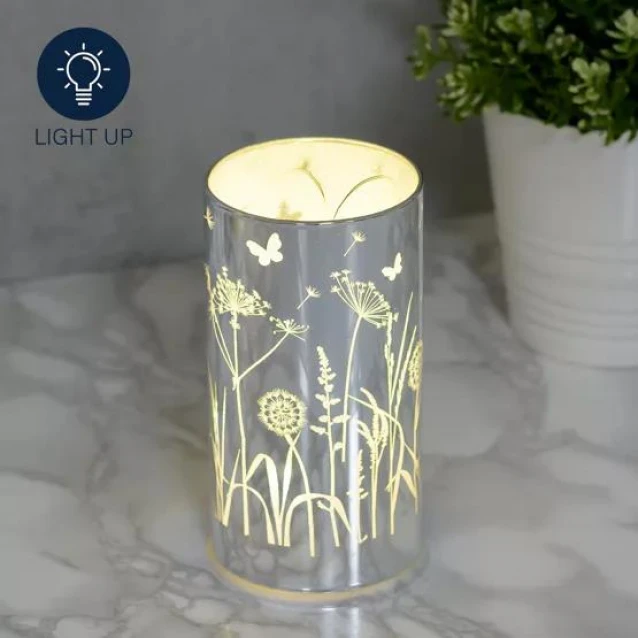 Hestia Διακοσμητικός Φωτιστικός Σωλήνας LED 15cm με Λουλούδια