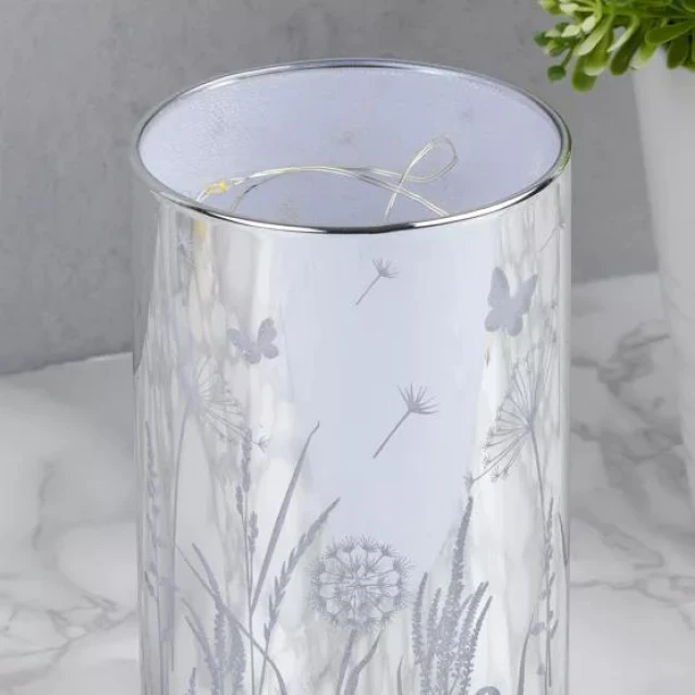 Hestia Διακοσμητικός Φωτιστικός Σωλήνας LED 15cm με Λουλούδια