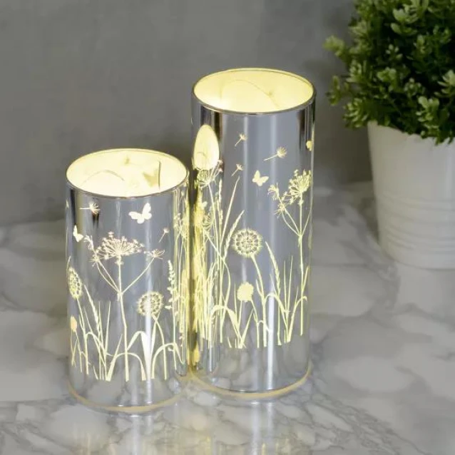 Hestia Διακοσμητικός Φωτιστικός Σωλήνας LED 15cm με Λουλούδια