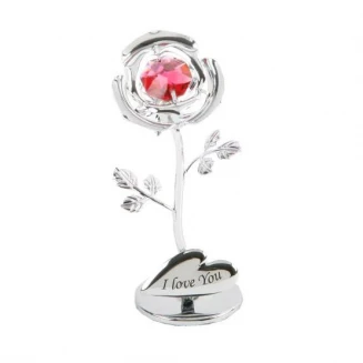 Crystocraft Rose Διακοσμητικό Γλυπτό I Love You