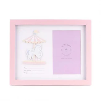 Hello Κορνίζα 10x15cm με Στοιχεία Γέννησης Baby Girl