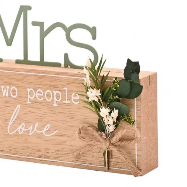 Love Story Διακοσμητική Πλακέτα Mr & Mrs - Fell In Love