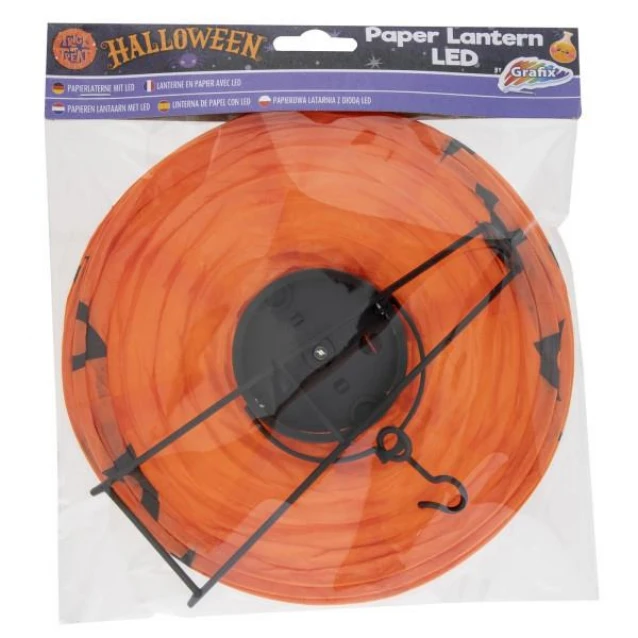 Moxy Κρεμαστό Φαναράκι Ριζόχαρτο Halloween Φ20cm με Led