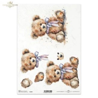 Itd. Collection Ριζόχαρτο Decoupage A4 (21x29,7cm) Teddy Bear