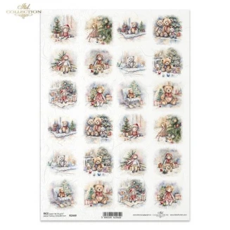 Itd. Collection Ριζόχαρτο Decoupage A4 (21x29,7cm) Christmas Miniature