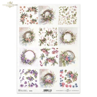 Itd. Collection Ριζόχαρτο Decoupage A4 (21x29,7cm) Spring Flowers