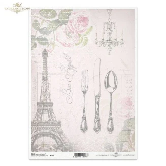 Itd. Collection Ριζόχαρτο Decoupage A4 (21x29,7cm) Vintage Cutlery