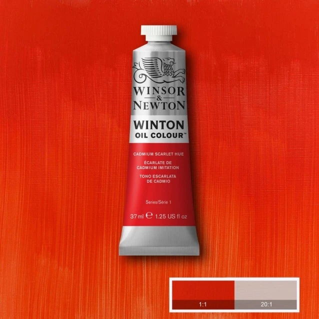 Winsor & Newton 37ml Winton Oil Cadmium Scarlet Hue