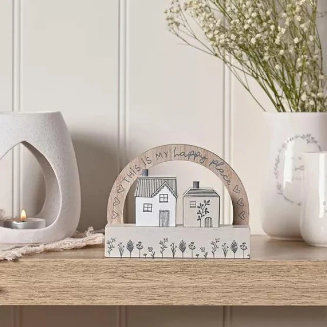 Moments Διακοσμητική Πλακέτα Σπιτάκι My Happy Place