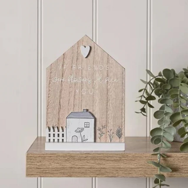 Moments Διακοσμητική Πλακέτα Σπιτάκι Friends Id Pick You