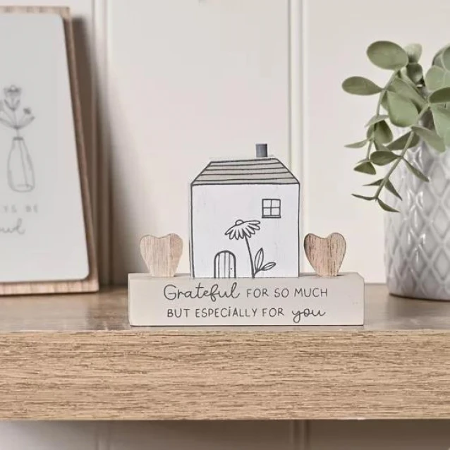 Moments Διακοσμητική Πλακέτα Σπιτάκι Grateful for You