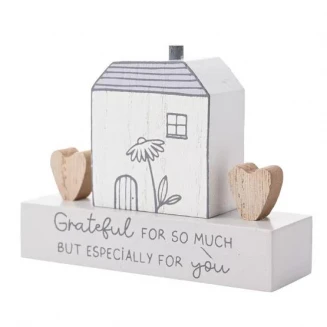 Moments Διακοσμητική Πλακέτα Σπιτάκι Grateful for You