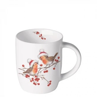 Ambiente Πορσελάνινη Κούπα 200ml Christmas Robins