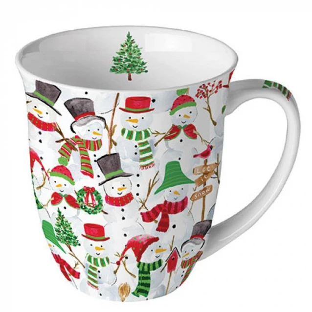 Ambiente Πορσελάνινη Κούπα 400ml Snowman Party