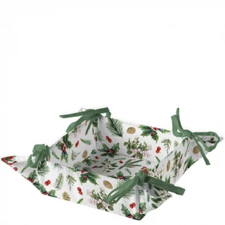 Ambiente Καλαθάκι Ψωμιού 35x35cm Winter Greenery