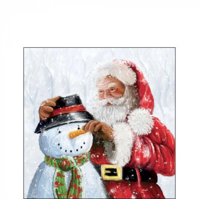 Ambiente 20 Χαρτοπετσέτες 25x25cm 3φύλλες Santa & Snowman FSC
