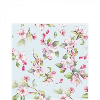 Ambiente 20 Χαρτοπετσέτες 25x25cm 3φύλλες Spring blossom Blue FSC
