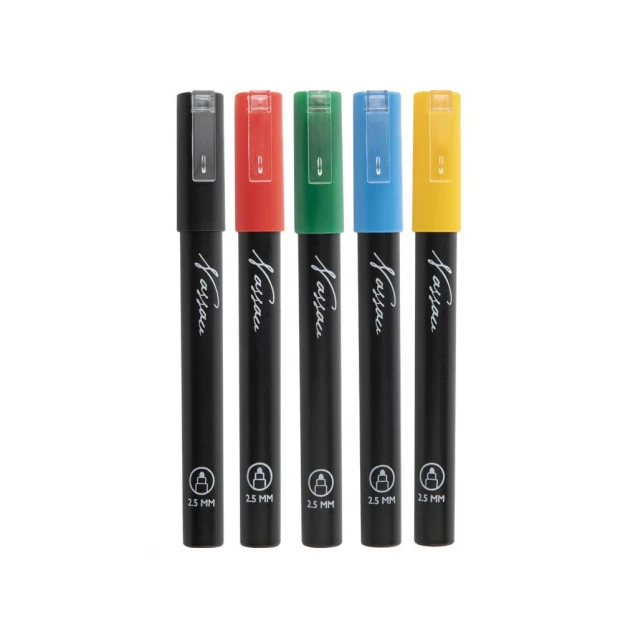 Nassau 5 Ακρυλικοί Μαρκαδόροι Fine Tip 2.5mm