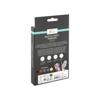 Nassau 5 Ακρυλικοί Μαρκαδόροι Fine Tip 2.5mm