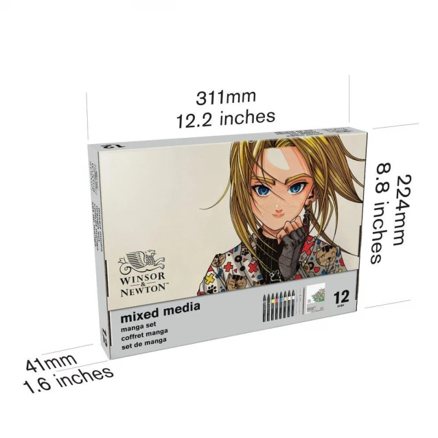 Winsor & Newton Κασετίνα Δώρου Manga Mixed Media 12 τεμαχίων