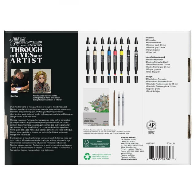 Winsor & Newton Κασετίνα Δώρου Manga Mixed Media 12 τεμαχίων