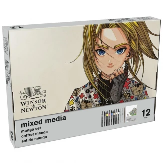 Winsor & Newton Κασετίνα Δώρου Manga Mixed Media 12 τεμαχίων