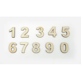 Ξύλινα Νούμερα (0-9) 3cm