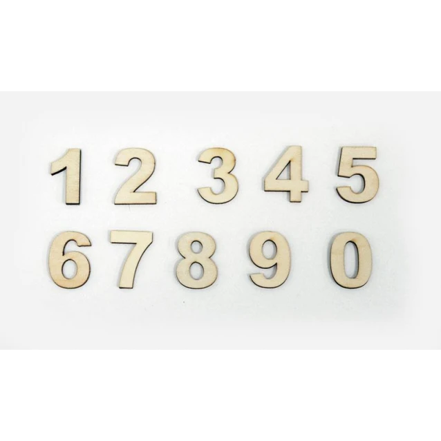 Ξύλινα Νούμερα (0-9) 3cm