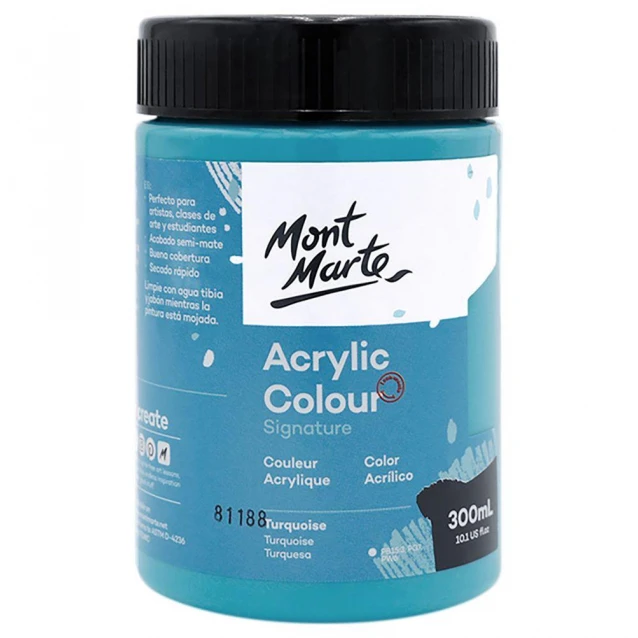 Mont Marte 300ml Studio Acrylic Turquoise