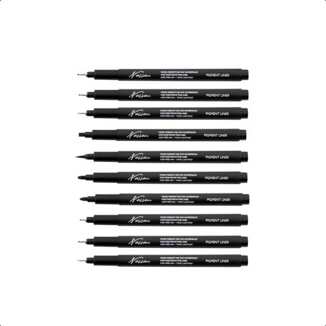 Nassau 10 Μαύρα Μαρκαδοράκια Fineliners
