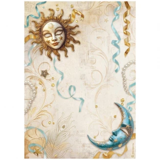 Stamperia Ριζόχαρτο Decoupage A4 (21X29,7cm) Sun & Moon