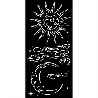 Stamperia Χονδρό Στένσιλ 0,5mm 12x25cm Sun & Moon