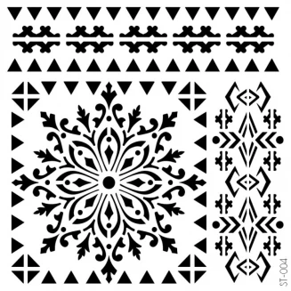 Craftistico Stencil 30x30cm 004 Μοτίβο Δαντέλα