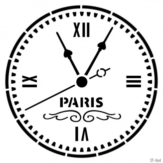 Craftistico Stencil 30x30cm 064 Ρολόϊ Παρίσι