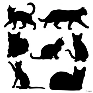 Craftistico Stencil 30x30cm 099 Γάτα