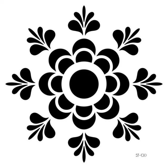 Craftistico Stencil 30x30cm 130 Μοτίβο Λουλούδι